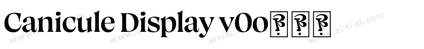 Canicule Display v0字体转换